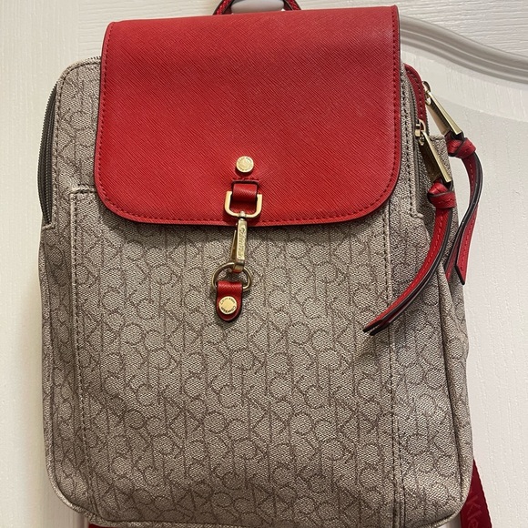 Calvin Klein Red and Gray Backpack main image 10